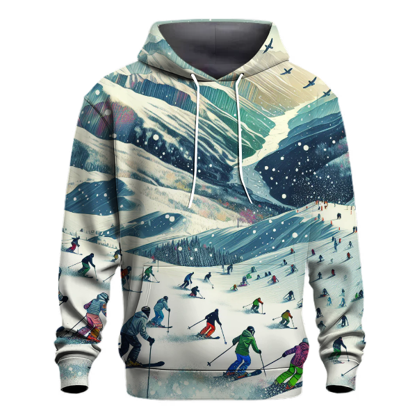 Skiing Snowy Adventure Hoodie