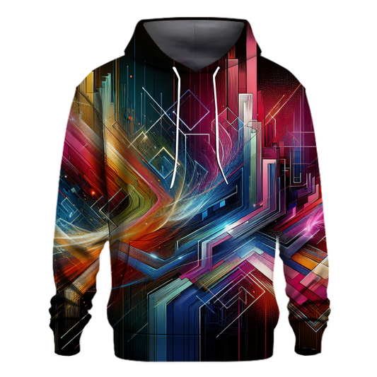 Retro Neon Surge Hoodie Pullover Hoodies