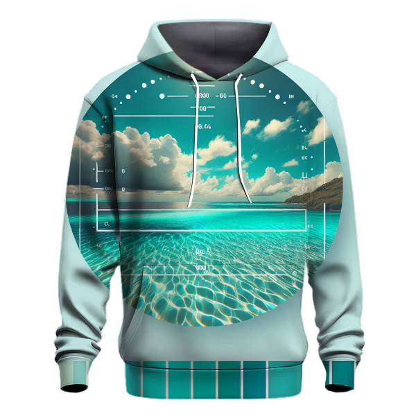 Turquoise Tidal Drift Hoodie