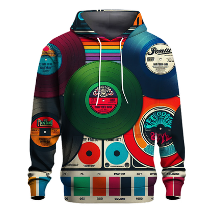 Retro Vinyl Record Collection Hoodie