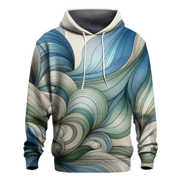 Abstract Wave Movement Hoodie Lightweight Hoodies