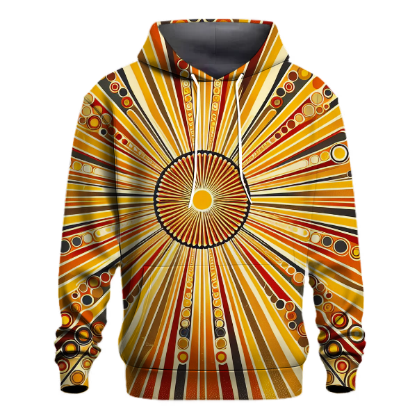 Vintage Sunburst Pattern Hoodie