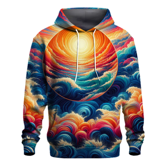 Sundown Ocean Waves Hoodie