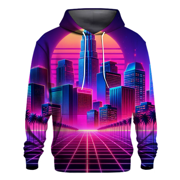 Retro Synthwave Cityscape Hoodie