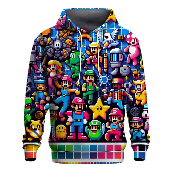 Vintage Video Game Heroes Hoodie Premium Hoodies