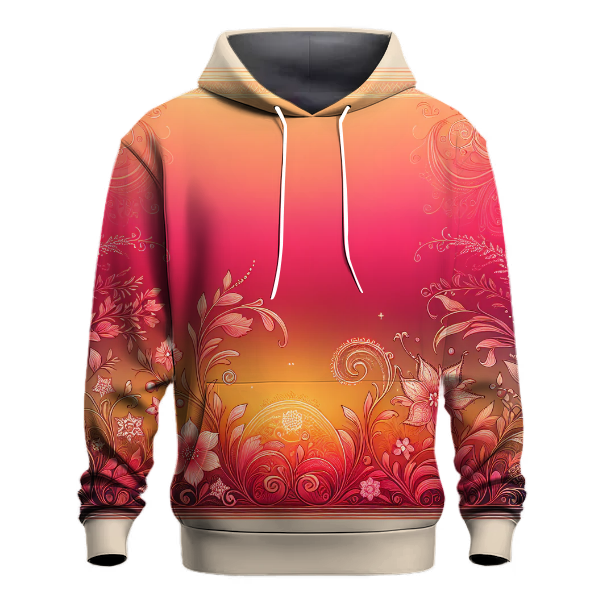 Floral Sunset Gradient Hoodie