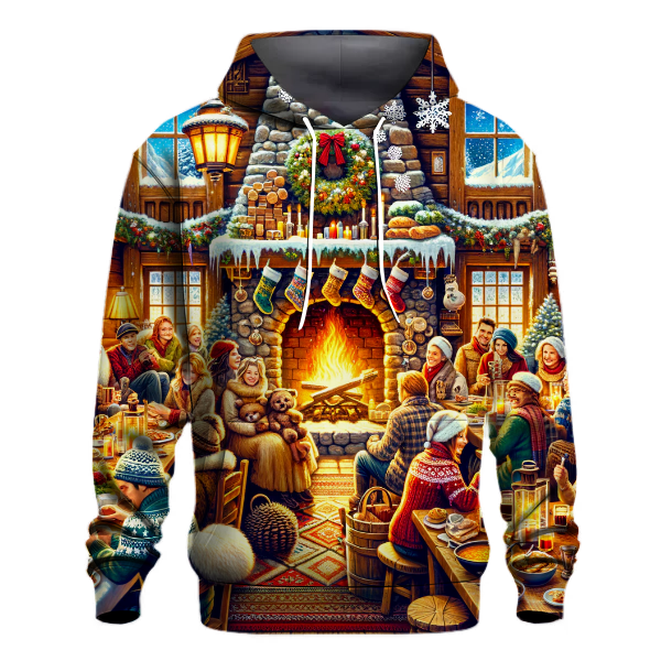 Snowy Alpine Lodge Retreat Hoodie