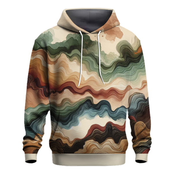 Rustic Earth Wave Hoodie