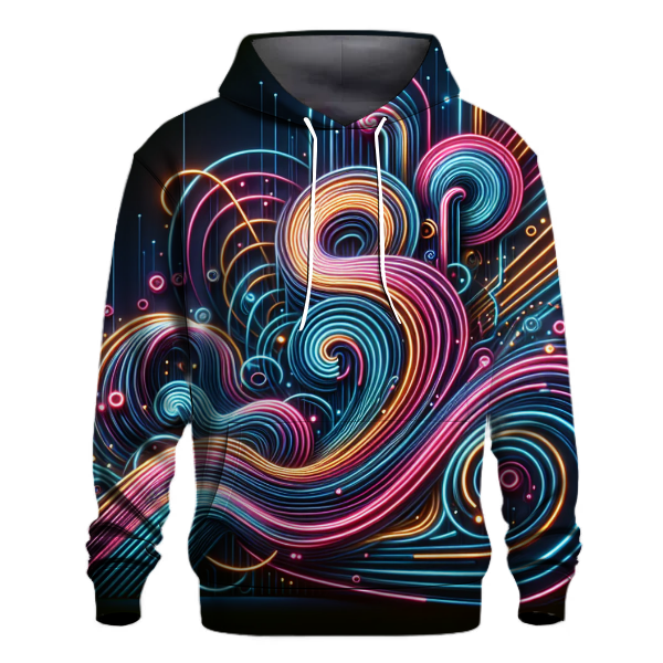 Retro Neon Lines Hoodie