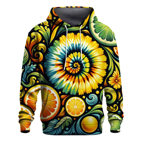 Summer Citrus Tie-dye Design Hoodie