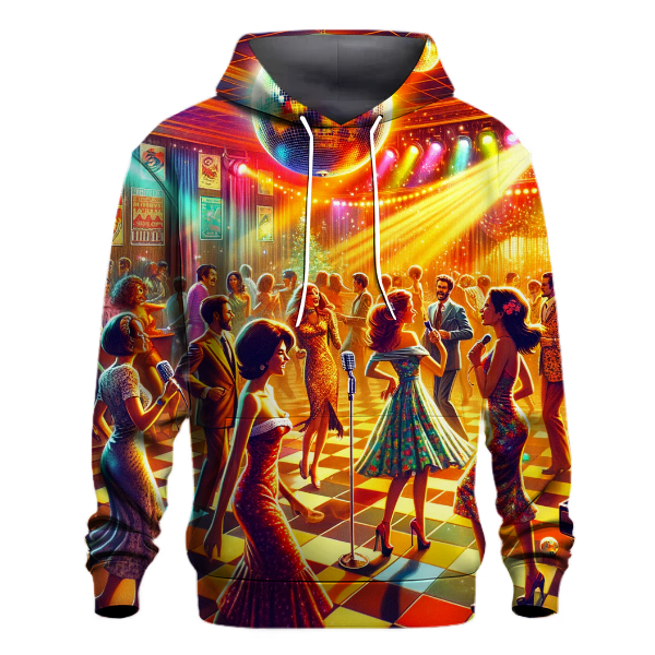 Retro Christmas Dance Party Hoodie