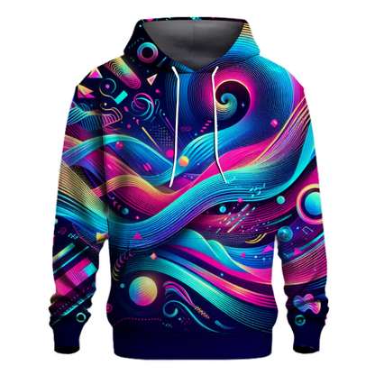 Retro Neon Wave Hoodie