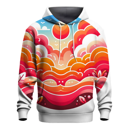 Vibrant Coral Gradient Hoodie