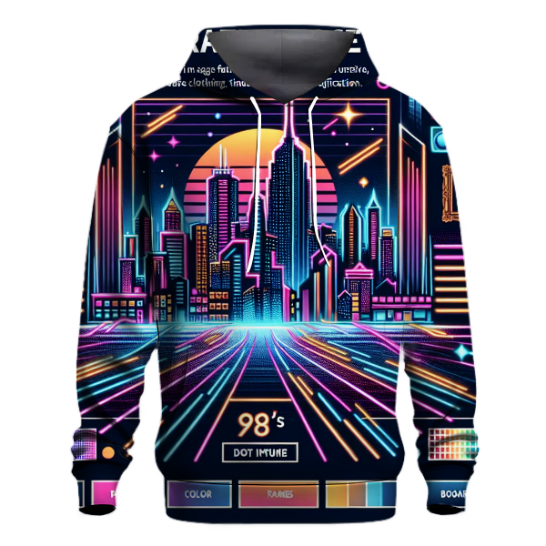 Neon City Lights Design Hoodie Hoodie Trends