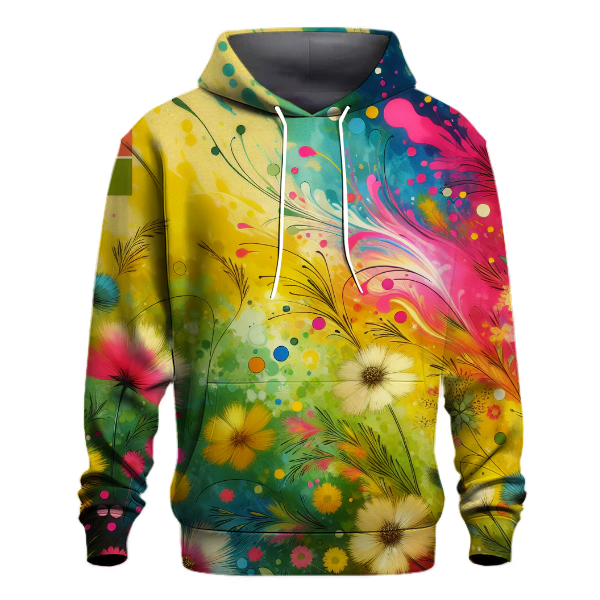 Wildflower Meadow Tie-dye Design Hoodie