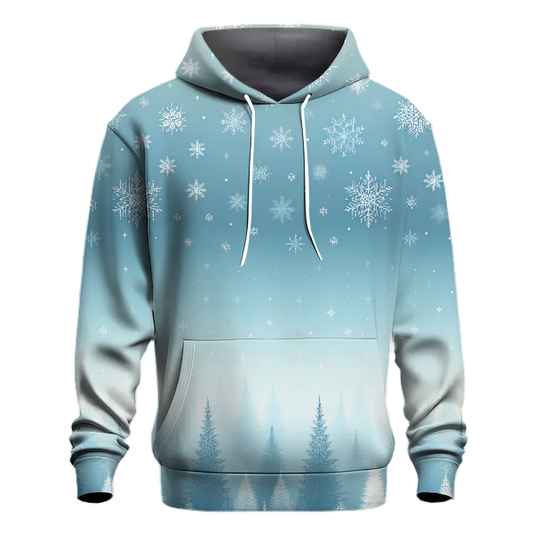 Glistening Winter Snow Gradient Hoodie