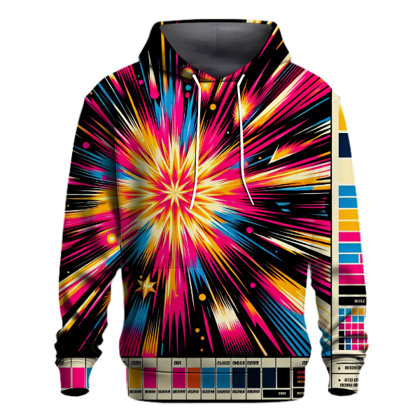 Retro Starburst Design Hoodie