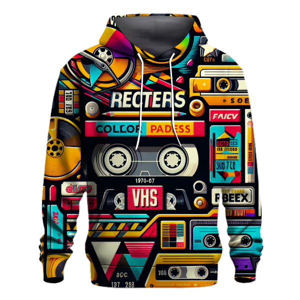 Vhs Tape Nostalgia Hoodie Graphic Hoodies