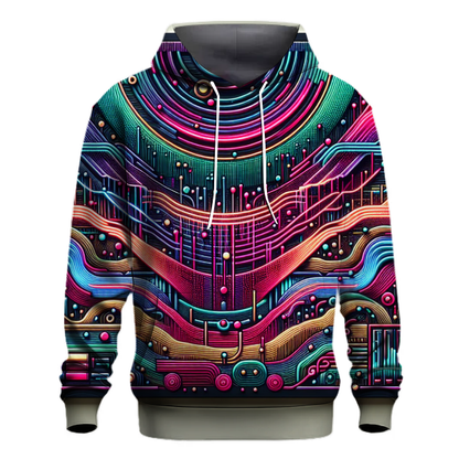 Synth Waveform Design Hoodie Pullover Hoodies