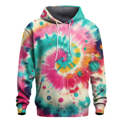 Festival Spirit Tie-dye Design Hoodie