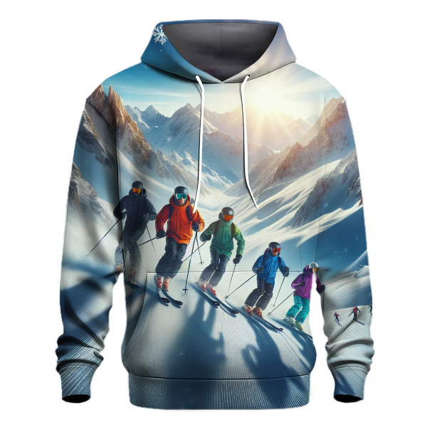 Skiing Alpine Trails Hoodie