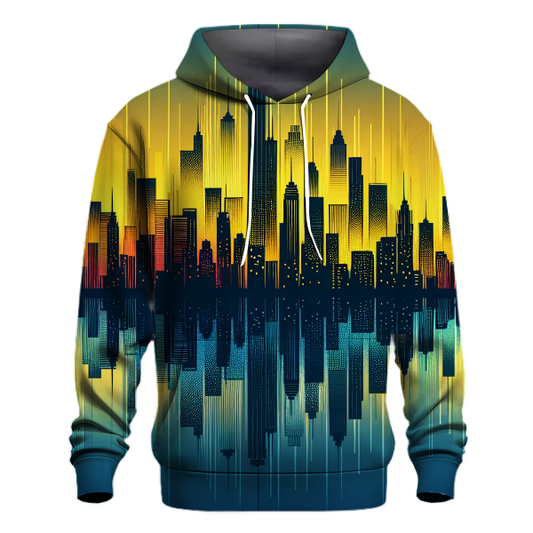 Vibrant Cityscape Fade Hoodie