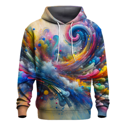 Abstract Watercolor Splashes Hoodie