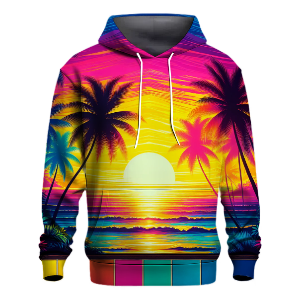 Tropical Retro Waves Hoodie