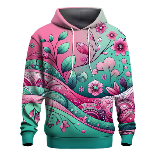 Vibrant Garden Hoodie Embroidered Hoodies