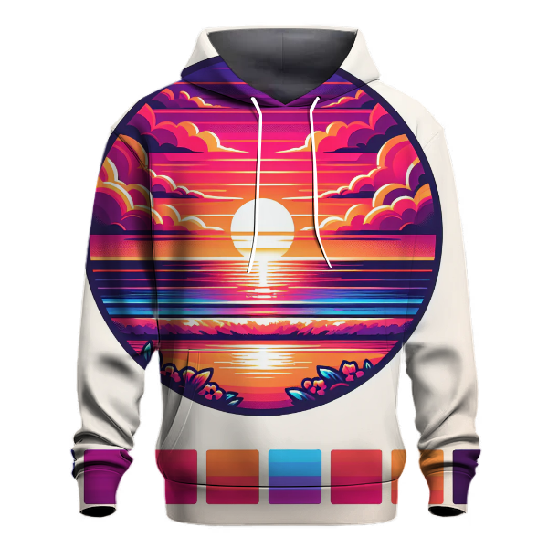 Vintage Sunset Beach Hoodie