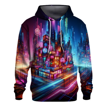 Retro Neon City Vibes Hoodie