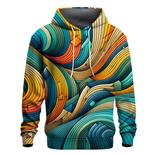 Abstract Geometric Waves Hoodie