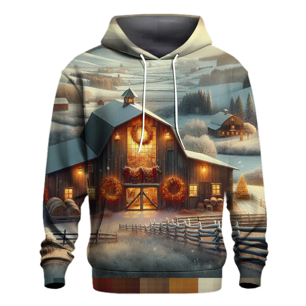 Rustic Holiday Barn Hoodie