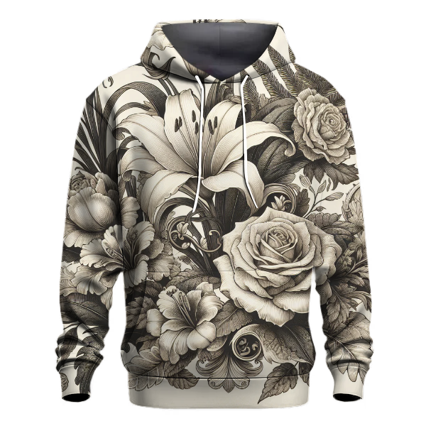 Vintage Botanical Elegance Hoodie