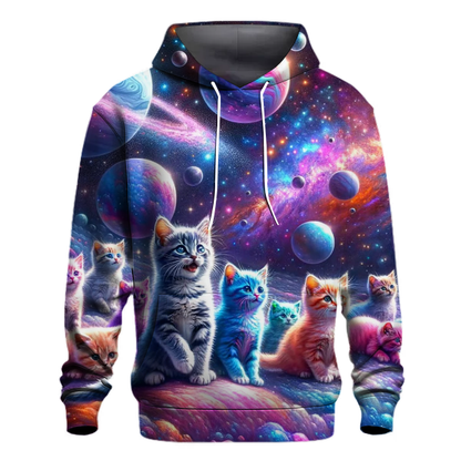 Quirky Cosmic Kittens Hoodie