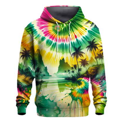 Tropical Oasis Tie-dye Design Hoodie