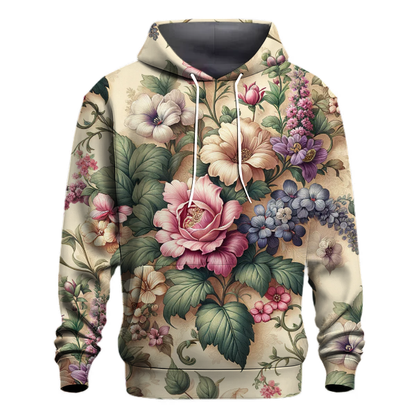 Vintage Floral Pattern Hoodie