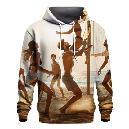 Beach Volleyball Beat Hoodie Graphic Hoodies