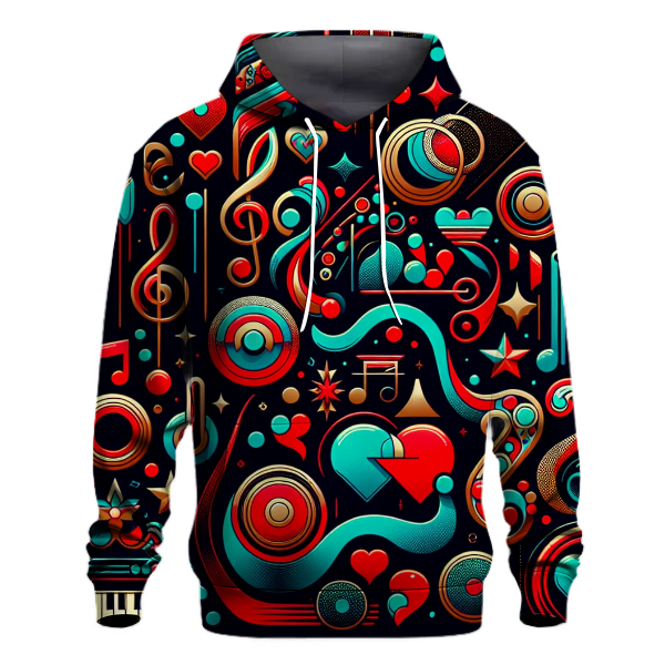 Retro Music Notes Hoodie