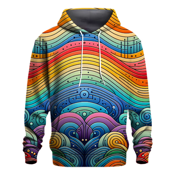 Vibrant Rainbow Gradient Hoodie