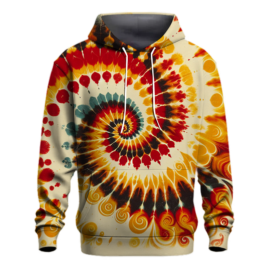 Vintage Sunburst Tie-dye Design Hoodie