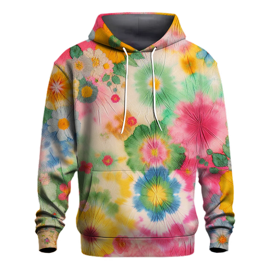 Summer Blooms Tie-dye Design Hoodie