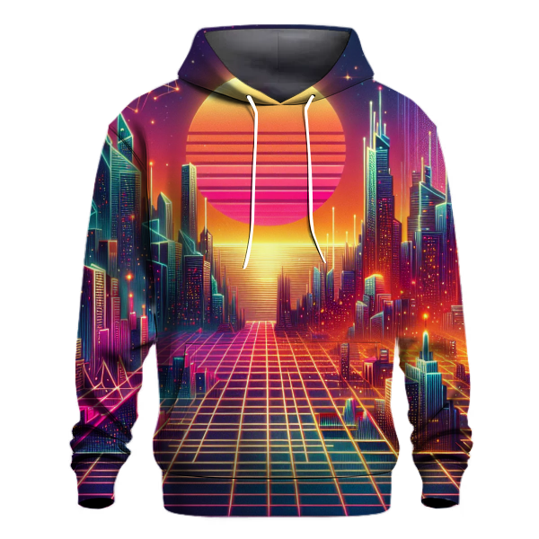 Synthwave Sunset Horizon Hoodie