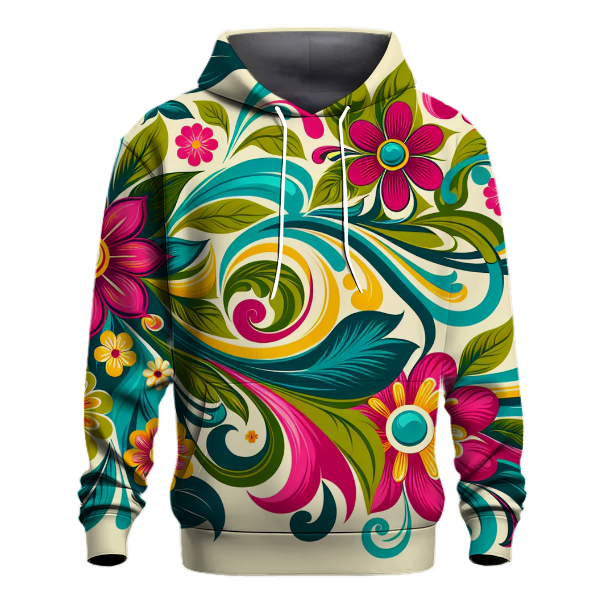 Groovy Floral Garden Hoodie Custom Hoodies