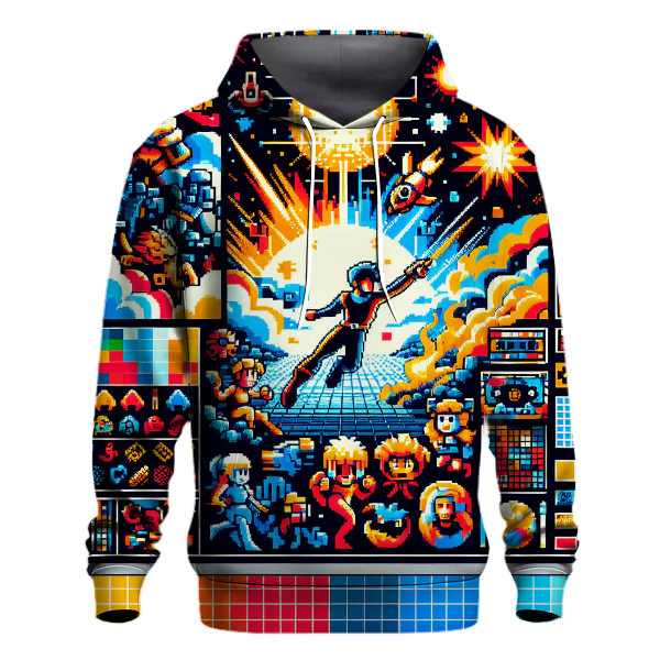 Pixelated Pop Culture Hoodie