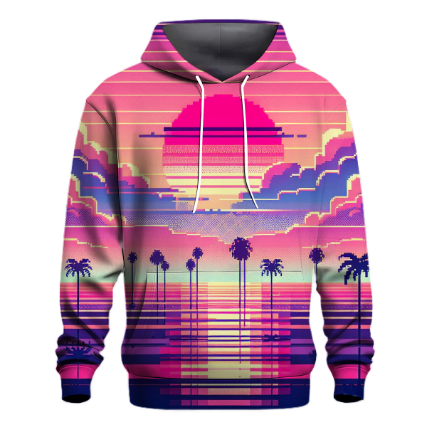 Vintage Synth Sunset Hoodie