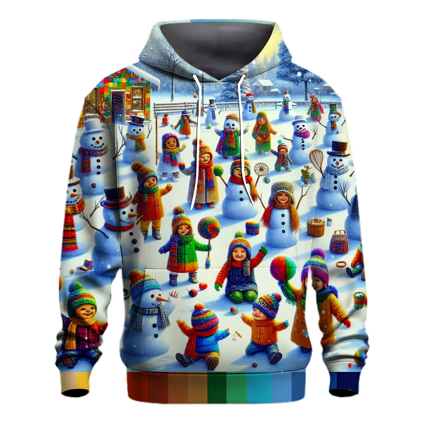 Snowman Building Fun Hoodie