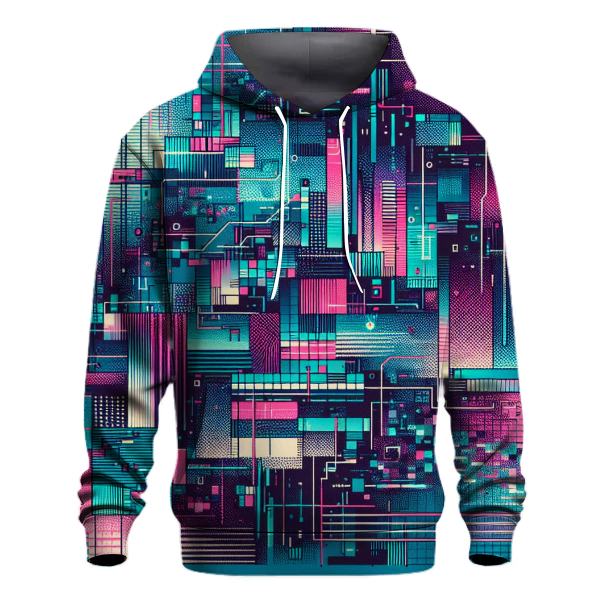 Techno Glitch Echoes Hoodie