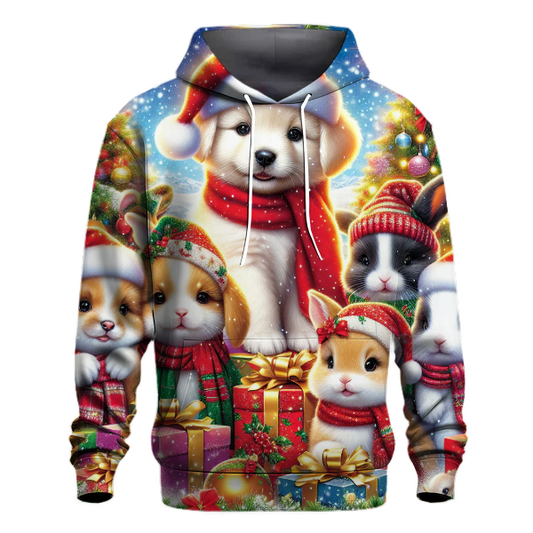 Whimsical Christmas Animals Hoodie