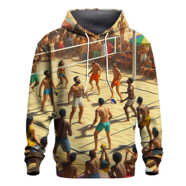 Volleyball Beach Vibe Hoodie Zip-up Hoodies